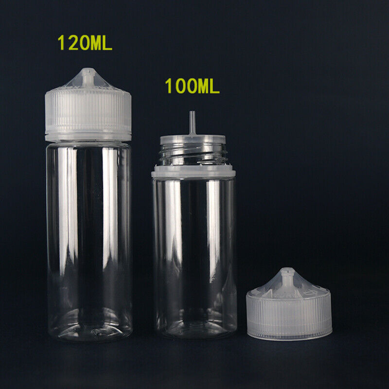 Juice Bottle Dropper - 5 uds 30ml/60ml/100ml/120ml plástico PET cuentagotas
