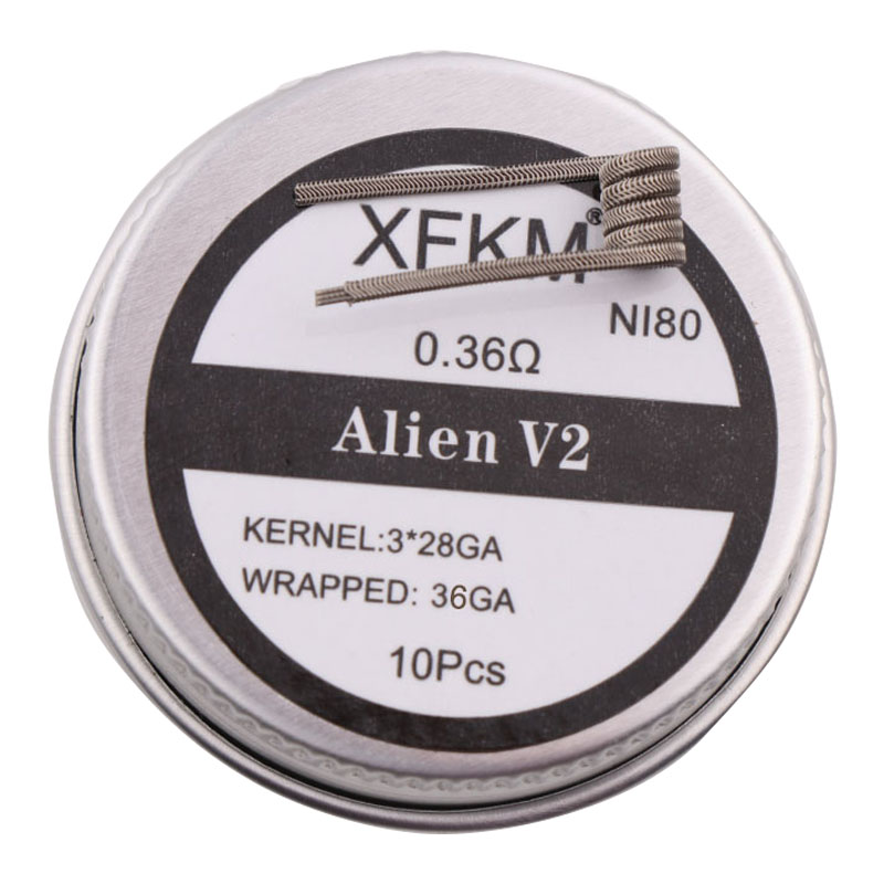 Clapton Wire Pre Built - Nuevo XFKM NI80/A1/SS316L 10 unids/lote bobina